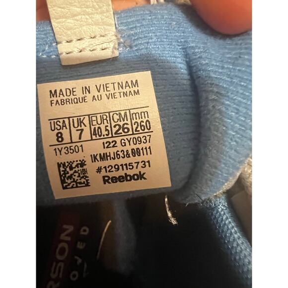 Reebok Solution Mid Blue Gray White Allen Iverson Mens Basketball Sneakers sz 8 - Picture 7 of 7